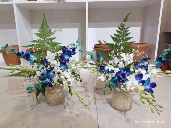 10flowers orchid blue &glass - Image 2